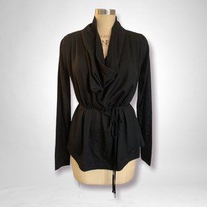 100% Cashmere superfine sweater, Size 2, Black